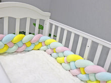 Load image into Gallery viewer, Soft Baby Bed Bumper Four Braid - Braided Bed Bumper. Size: 350,300,60,290,Two Seventy/270,65,70. Age Range: 7-9 months,10-12 months,2 years Up,13-18 months,19-24 months,0-3 months,4-6 months1