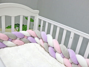 Soft Baby Bed Bumper Four Braid - Braided Bed Bumper. Size: 350,300,60,290,Two Seventy/270,65,70. Age Range: 7-9 months,10-12 months,2 years Up,13-18 months,19-24 months,0-3 months,4-6 months6