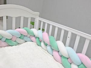 Soft Baby Bed Bumper Four Braid - Braided Bed Bumper. Size: 350,300,60,290,Two Seventy/270,65,70. Age Range: 7-9 months,10-12 months,2 years Up,13-18 months,19-24 months,0-3 months,4-6 months8