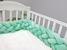 Load image into Gallery viewer, Soft Baby Bed Bumper Four Braid - Braided Bed Bumper. Size: 350,300,60,290,Two Seventy/270,65,70. Age Range: 7-9 months,10-12 months,2 years Up,13-18 months,19-24 months,0-3 months,4-6 months7