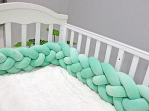 Soft Baby Bed Bumper Four Braid - Braided Bed Bumper. Size: 350,300,60,290,Two Seventy/270,65,70. Age Range: 7-9 months,10-12 months,2 years Up,13-18 months,19-24 months,0-3 months,4-6 months7