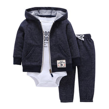 Load image into Gallery viewer, Cotton Long Sleeve Hooded Jacket Pant Rompers