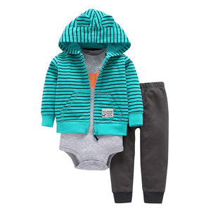 Cotton Long Sleeve Hooded Jacket Pant Rompers4