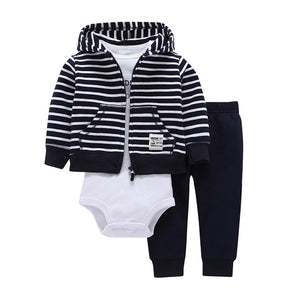 Cotton Long Sleeve Hooded Jacket Pant Rompers2