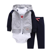 Load image into Gallery viewer, Cotton Long Sleeve Hooded Jacket Pant Rompers5