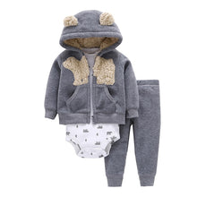 Load image into Gallery viewer, Cotton Long Sleeve Hooded Jacket Pant Rompers3