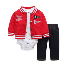 Load image into Gallery viewer, Long Sleeve Hooded Jacket Pant Rompers
