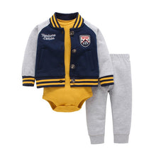 Load image into Gallery viewer, Long Sleeve Hooded Jacket Pant Rompers