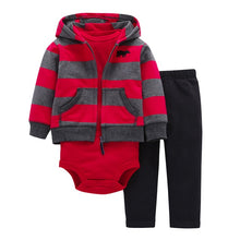 Load image into Gallery viewer, Long Sleeve Hooded Jacket Pant Rompers