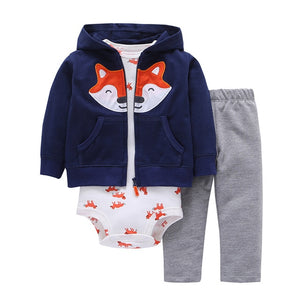 Long Sleeve Hooded Jacket Pant Rompers
