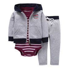 Load image into Gallery viewer, Long Sleeve Hooded Jacket Pant Rompers