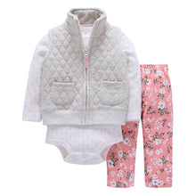 Load image into Gallery viewer, Long Sleeve Hooded Jacket Pant Rompers