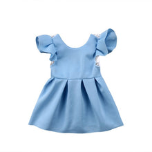 Load image into Gallery viewer, Baby Tops Bow Dresses  - Baby Tutu Dress | Laudri Shop blue1