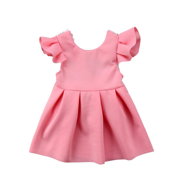 Baby Tops Bow Dresses  - Baby Tutu Dress | Laudri Shop pink3