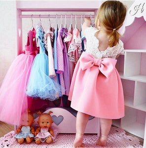 Baby Tops Bow Dresses  - Baby Tutu Dress | Laudri Shop pink1