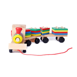 Montessori educational Train for Early Learning Geometric Shapes from Laudri Shop