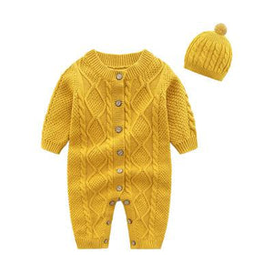 Lovely Baby Girls/Boys Knitted Jumpsuit (with cap) from Laudri Shop