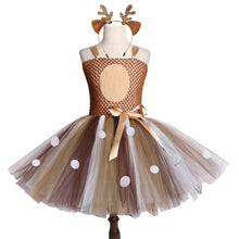 Load image into Gallery viewer, Deer Tutu Dresses Kids Girls Halloween Costume Elk Christmas Wear With Headband from Laudri Shop 