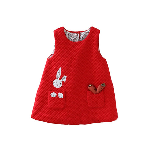 Autumn Baby Girls Dress Rabbit - Autumn Baby Girl Clothes. Silhouette: A-Line Material: Mesh, Cotton Dresses Length: Above Knee, Mini Decoration: Appliqu