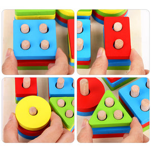 Montessori Geometric Shapes for Early Learning Exercise Hands-on ability from Laudri Shop 