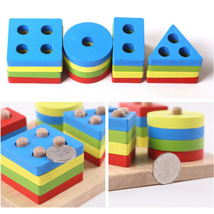 Montessori Geometric Shapes for Early Learning Exercise Hands-on ability from Laudri Shop 
