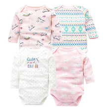 Load image into Gallery viewer, 4 PCS/LOT Cotton Baby Bodysuit Long Sleeve from Laudri Shop