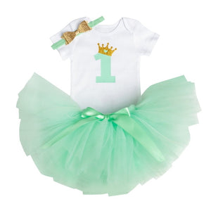 Summer Party Baby Girl Dress 3pcs Clothing