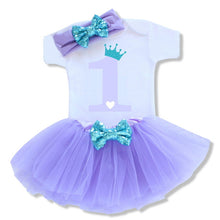 Load image into Gallery viewer, Summer Party Baby Girl Dress 3pcs Clothing