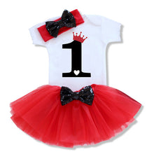 Load image into Gallery viewer, Summer Party Baby Girl Dress 3pcs Clothing Sleeve Style: REGULAR Material: Voile, Viscose, Polyester Silhouette: Ball Gown Collar: O-neck Dresses Length: 3