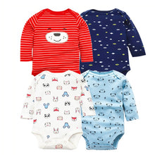 Load image into Gallery viewer, 4 PCS/LOT Cotton Baby Bodysuit Long Sleeve from Laudri Shop3