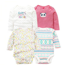 Load image into Gallery viewer, 4 PCS/LOT Cotton Baby Bodysuit Long Sleeve from Laudri Shop5