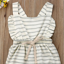 Load image into Gallery viewer, Baby Girl Backless Striped Ruffle Romper from Laudri Shop