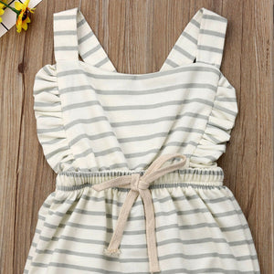 Baby Girl Backless Striped Ruffle Romper from Laudri Shop