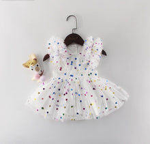 Load image into Gallery viewer, Baby Polka Dot Dress - Polka Dot Dress for Little Girl best choice for your little princess Complete with a playful polka dot print, this full and flowy dress is perfect for any special