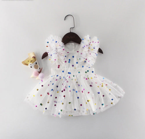 Baby Polka Dot Dress - Polka Dot Dress for Little Girl best choice for your little princess Complete with a playful polka dot print, this full and flowy dress is perfect for any special