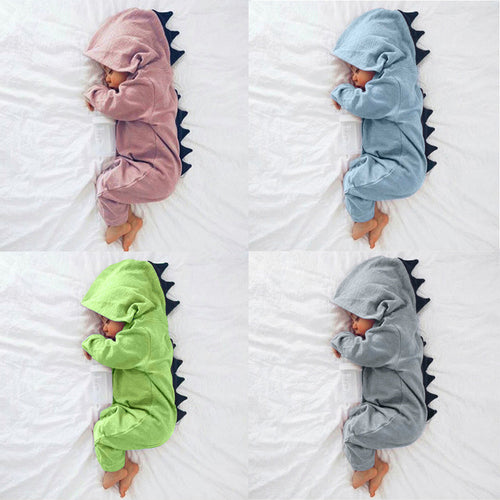 Baby Girls-Boys Dinosaur Romper - Baby Girl Dinosaur Clothes. Item Type: Rompers. Material: Cashmere. Gender: Unisex. Sleeve Length(cm): Full. Collar: O-Neck