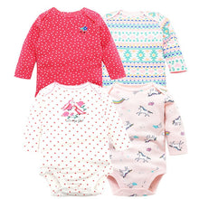 Load image into Gallery viewer, 4 PCS/LOT Cotton Baby Bodysuit Long Sleeve from Laudri Shop